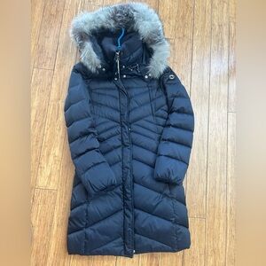 Navy Laurèl winter down coat Very Warm Real fur